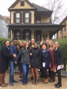 After the conferences, some members of the AFS delegation visited several sites, including the Rev. Martin Luther King's birthplace.